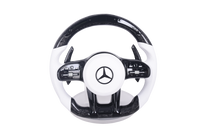 Volant Mercedes AMG Cuir Blanc Carbone 2014-2022 - vue de face - Becquet Voiture