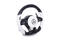 Volant Mercedes AMG Cuir Blanc Carbone 2014-2022 - vue de profil - Becquet Voiture