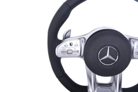 Full Leather Mercedes-AMG Steering Wheel 2014-2022 - fitted on vehicle - Becquet Voiture