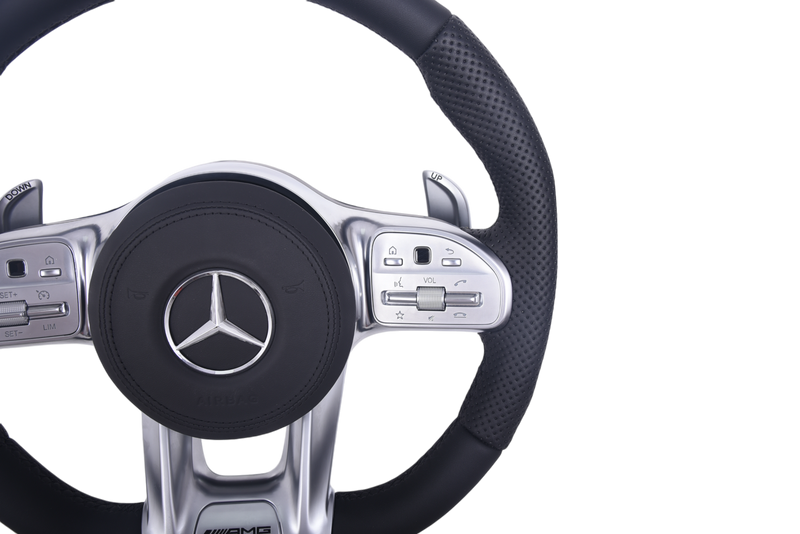 Full Leather Mercedes-AMG Steering Wheel 2014-2022 - studio packshot - Becquet Voiture