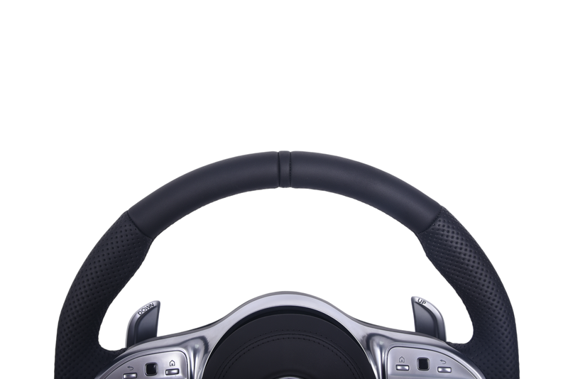 Full Leather Mercedes-AMG Steering Wheel 2014-2022 - rear view - Becquet Voiture