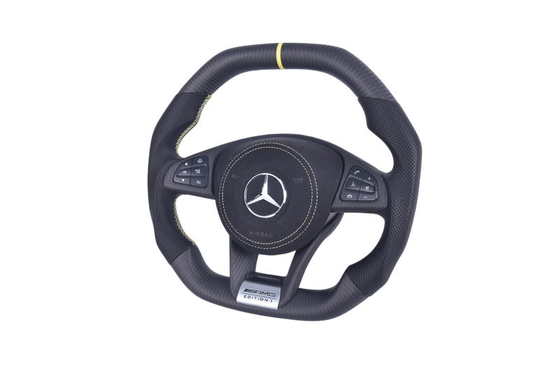 Volant Mercedes AMG Edition 1 Carbone Cuir - vue arrière - Becquet Voiture