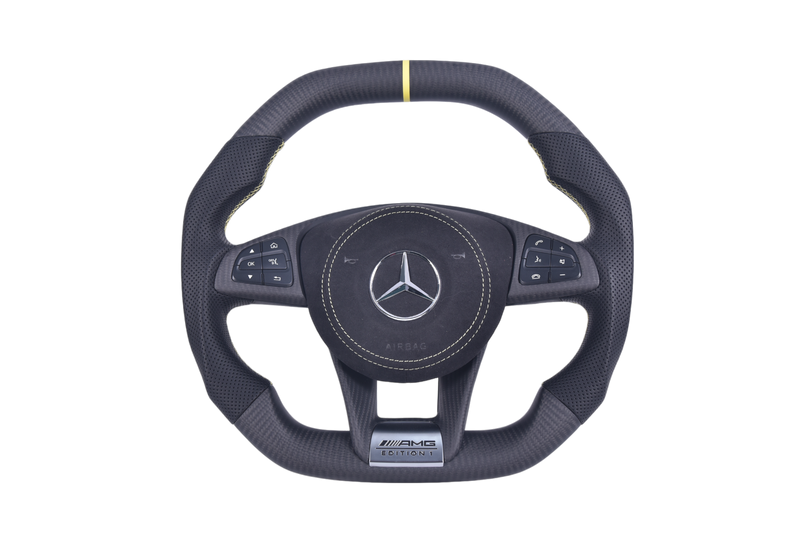 Volant Mercedes AMG Edition 1 Carbone Cuir - vue de face - Becquet Voiture