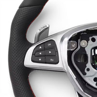 Performance-Lenkrad Carbon Leder Mercedes S-Klasse W222 AMG-Paket 2013-2020 - Dreiviertelansicht 3 - Becquet Voiture
