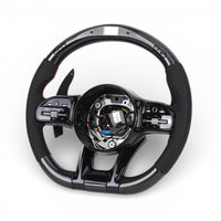 Volant Performance Carbone Mercedes Classe E W213 AMG 2016-2023 - vue de face 3 - Becquet Voiture