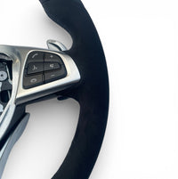 Performance-Lenkrad Carbon Mercedes E-Klasse W213 Leder 2016–2023 - am Fahrzeug montiert 2 - Becquet Voiture