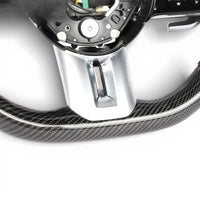 Carbon Performance Steering Wheel Mercedes GLA H247 AMG Pack Leather Alcantara 2020-2025 - front view 6 - Becquet Voiture