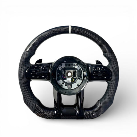 Volant Performance carbone Mercedes GLC X254 alcantara 2022-2026 - vue de face - Becquet Voiture