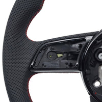 Performance-Lenkrad flach Audi A3 S3 8V Leder 2012–2020 - am Fahrzeug montiert 2 - Becquet Voiture