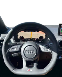 Performance-Lenkrad flach Audi A3 S3 8V Leder 2012–2020 - Seitenansicht - Becquet Voiture