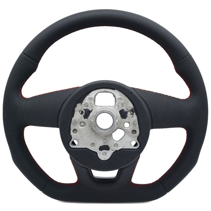 Performance-Lenkrad flach Audi A3 S3 8V Leder 2012–2020 - Nahansicht 2 - Becquet Voiture