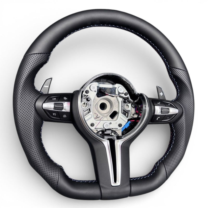 M-Lenkrad Performance Pack BMW 2er F22 M2 F87 Leder Alcantara Carbon - Vorderansicht 2 - Becquet Voiture
