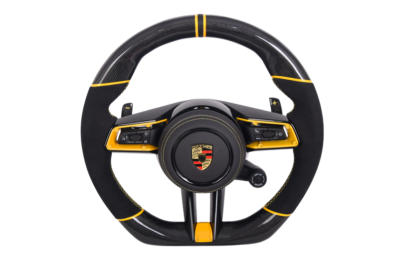 Volant Porsche Macan Cayenne 2015-2024 V2 - vue de face - Becquet Voiture