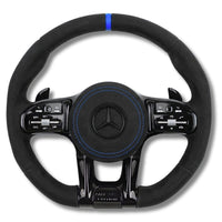 Volant Sport AMG Mercedes W205 Cuir Alcantara - installé sur véhicule - Becquet Voiture