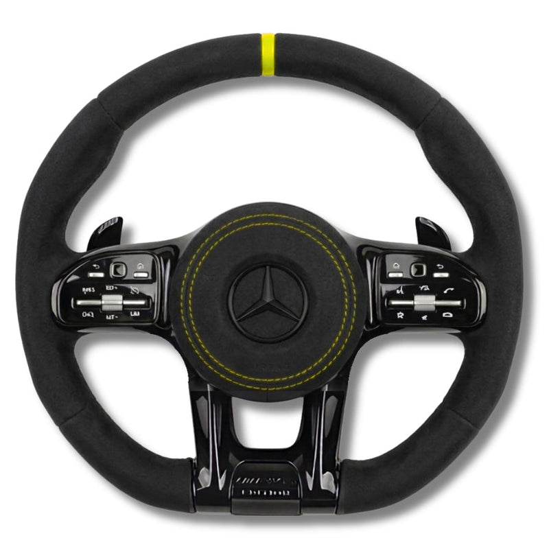 Volant Sport AMG Mercedes W205 Cuir Alcantara - packshot studio - Becquet Voiture