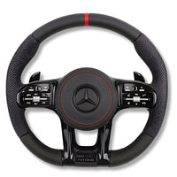 Volant Sport AMG Mercedes W205 Cuir Alcantara - vue arrière 2 - Becquet Voiture