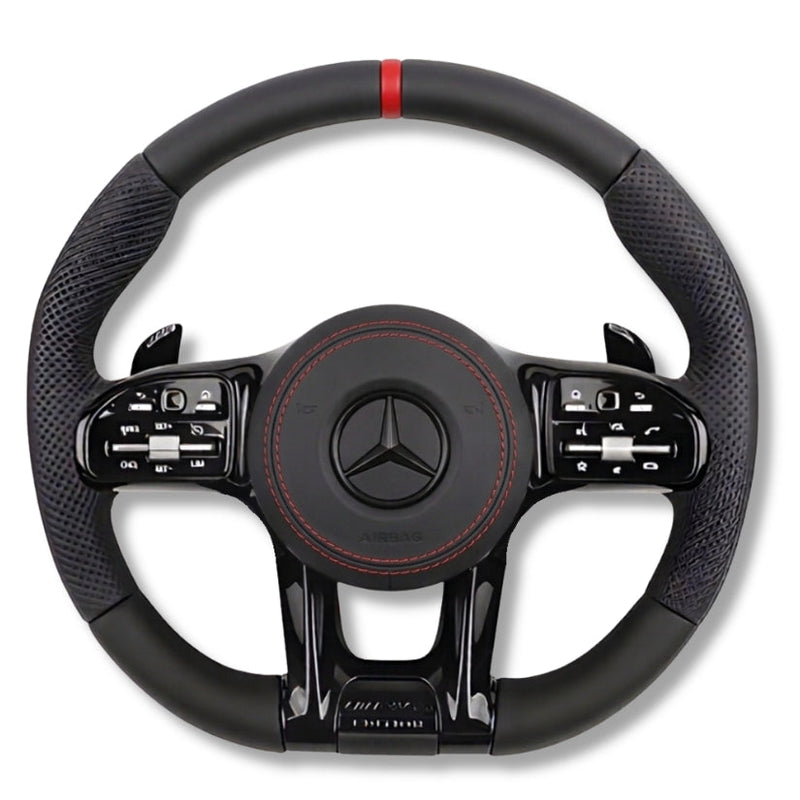 Volant Sport AMG Mercedes W205 Cuir Alcantara - vue arrière 2 - Becquet Voiture