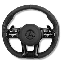 Volant Sport AMG Mercedes W205 Cuir Alcantara - vue de dessus - Becquet Voiture