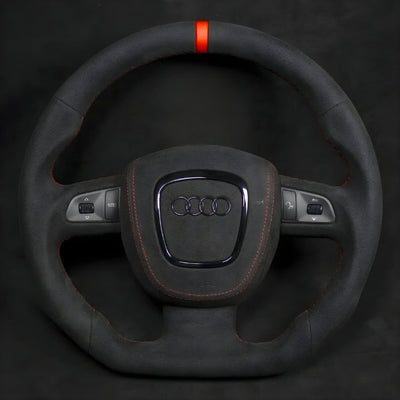 Volant Sport Audi A3 8P A4 B7 Carbone Cuir - détail du montage 3 - Becquet Voiture