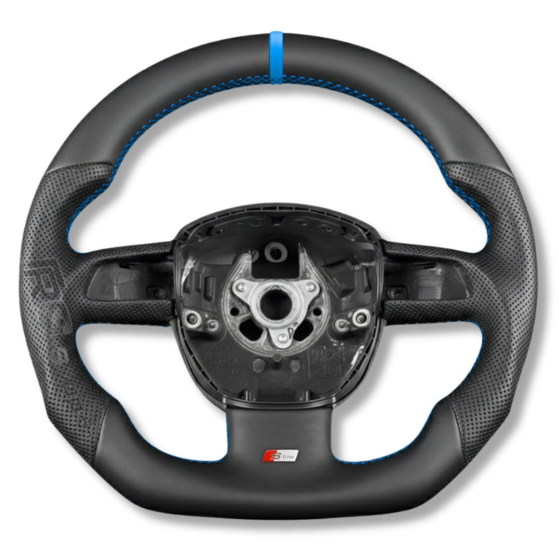 Volant Sport Audi A3 8P A4 B7 Carbone Cuir - en situation 2 - Becquet Voiture