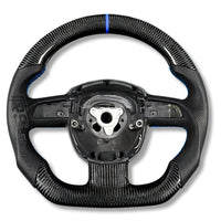 Volant Sport Audi A3 8P A4 B7 Carbone Cuir - en situation - Becquet Voiture
