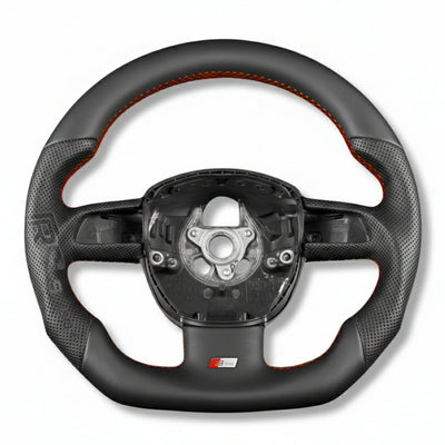 Volant Sport Audi A3 8P A4 B7 Carbone Cuir - packshot studio 3 - Becquet Voiture
