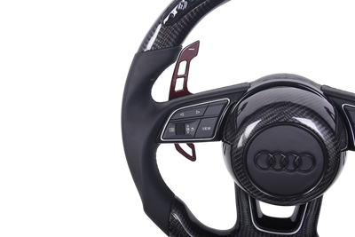 Volant Sport Audi A3 S3 RS3 8Y 2014-2024 Carbone Alcantara - installé sur véhicule - Becquet Voiture