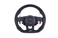 Sportlenkrad Audi A3 S3 RS3 8Y 2014-2024 aus geschmiedetem Carbon - Vorderansicht - Becquet Voiture
