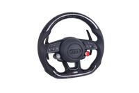 Sportlenkrad Audi A3 S3 RS3 8Y 2014-2024 aus geschmiedetem Carbon - Seitenansicht - Becquet Voiture