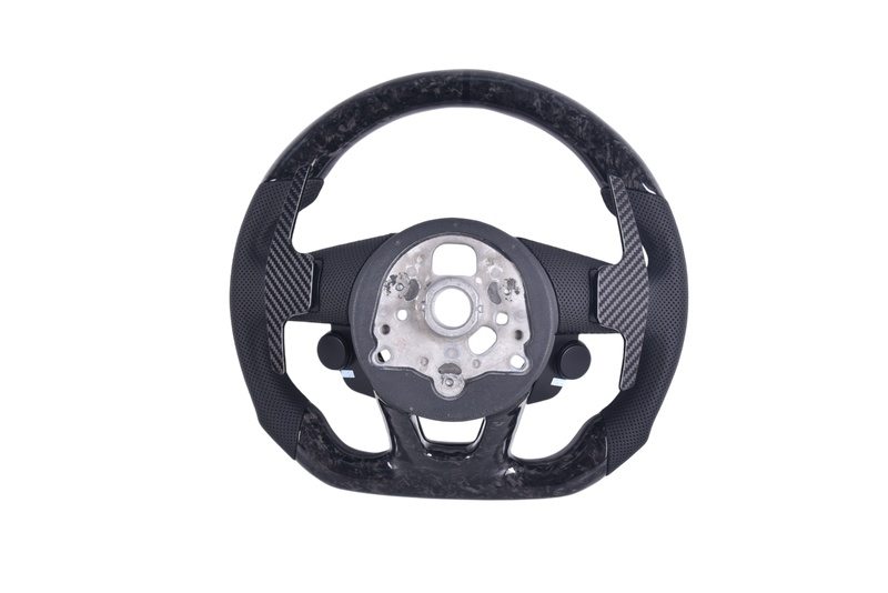 Sportlenkrad Audi A3 S3 RS3 8Y 2014-2024 aus geschmiedetem Carbon - Nahansicht - Becquet Voiture