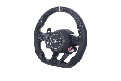 Volant Sport Audi A3 S3 RS3 8Y Carbone Forgé Sur Mesure - vue de dessus - Becquet Voiture