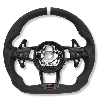 Volant Sport Audi R8 II TT Mk3 Carbone Alcantara - vue de dessus 2 - Becquet Voiture