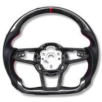 Volant Sport Audi R8 II TT Mk3 Carbone Alcantara - vue de dessus - Becquet Voiture