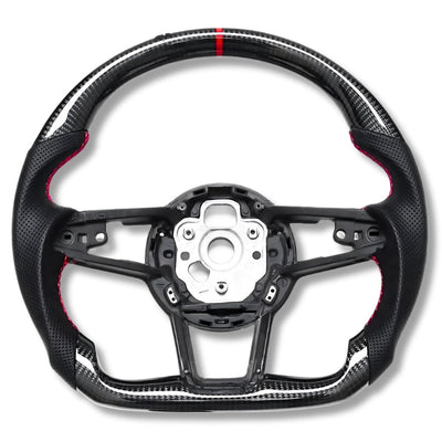 Volant Sport Audi R8 II TT Mk3 Carbone Alcantara - vue de dessus - Becquet Voiture
