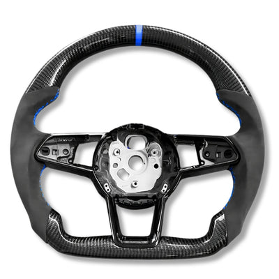 Volant Sport Audi R8 II TT Mk3 Carbone Alcantara - vue de face 2 - Becquet Voiture