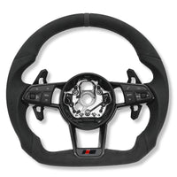 Volant Sport Audi R8 II TT Mk3 Carbone Alcantara - vue de face 3 - Becquet Voiture