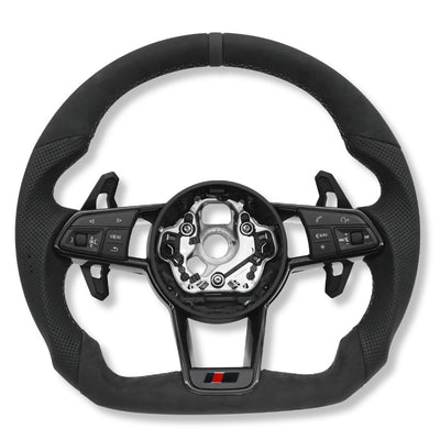 Volant Sport Audi R8 II TT Mk3 Carbone Alcantara - vue de face 3 - Becquet Voiture
