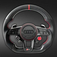 Volant Sport Audi R8 II TT Mk3 Carbone Alcantara - vue de face - Becquet Voiture