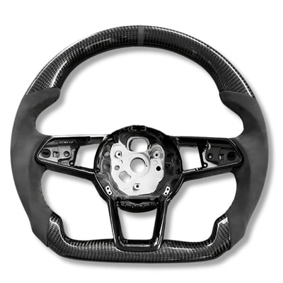 Volant Sport Audi R8 II TT Mk3 Carbone Alcantara - vue de profil 2 - Becquet Voiture