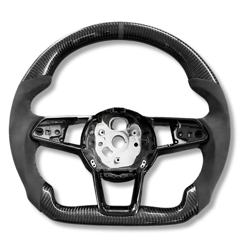 Volant Sport Audi R8 II TT Mk3 Carbone Alcantara - vue de profil 2 - Becquet Voiture