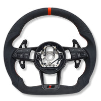 Volant Sport Audi R8 II TT Mk3 Carbone Alcantara - vue de profil 3 - Becquet Voiture