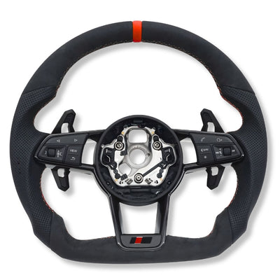 Volant Sport Audi R8 II TT Mk3 Carbone Alcantara - vue de profil 3 - Becquet Voiture