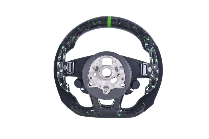 Volant Sport Audi RS3 A3 S3 A4 A5 8Y Carbone Alcantara - vue rapprochée - Becquet Voiture
