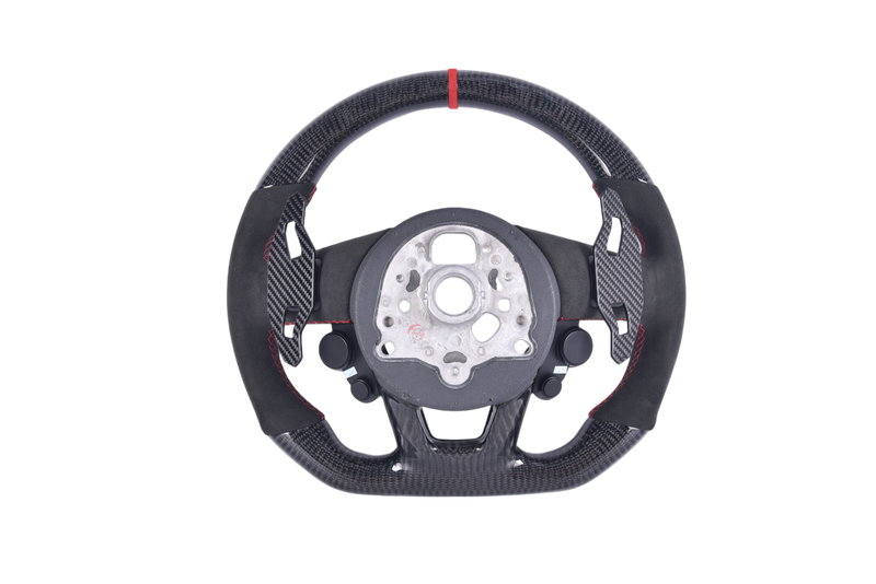 Volant Sport Audi RS3 A3 S3 A4 A5 8Y Cuir Alcantara V5 - détail du montage - Becquet Voiture