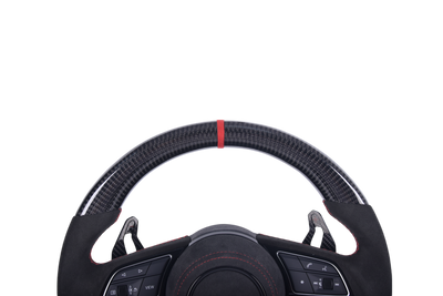 Volant Sport Audi RS3 A3 S3 A4 A5 8Y Cuir Alcantara V5 - vue arrière - Becquet Voiture