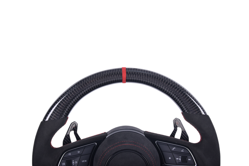Volant Sport Audi RS3 A3 S3 A4 A5 8Y Cuir Alcantara V5 - vue arrière - Becquet Voiture