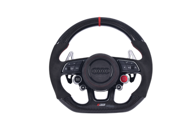 Volant Sport Audi RS3 A3 S3 A4 A5 8Y Cuir Alcantara V5 - vue de face - Becquet Voiture