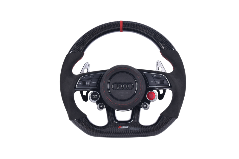 Volant Sport Audi RS3 A3 S3 A4 A5 8Y Cuir Alcantara V5 - vue de face - Becquet Voiture