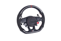 Volant Sport Audi RS3 A3 S3 A4 A5 8Y Cuir Alcantara V5 - vue de profil - Becquet Voiture