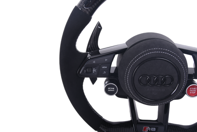 Volant Sport Audi RS3 RSQ3 A3 S3 A4 A5 8Y 2014-2024 Carbone V3 - installé sur véhicule - Becquet Voiture